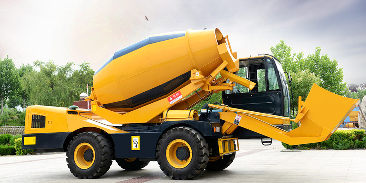 self propelled concrete mixer