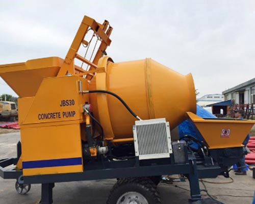 concrete mixer with pump