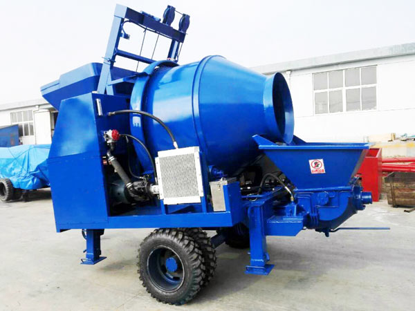 concrete mixer and pump