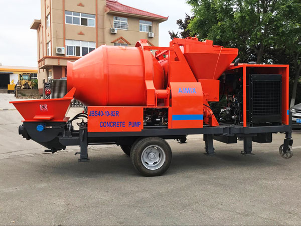 small diesel portable concrete mixer pump