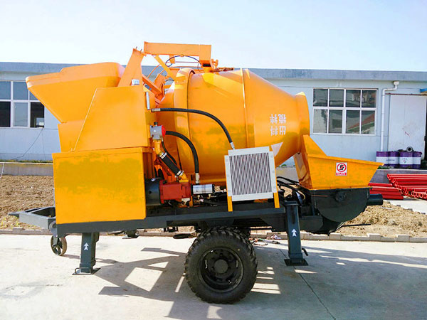 small portable concrete mixer and pump