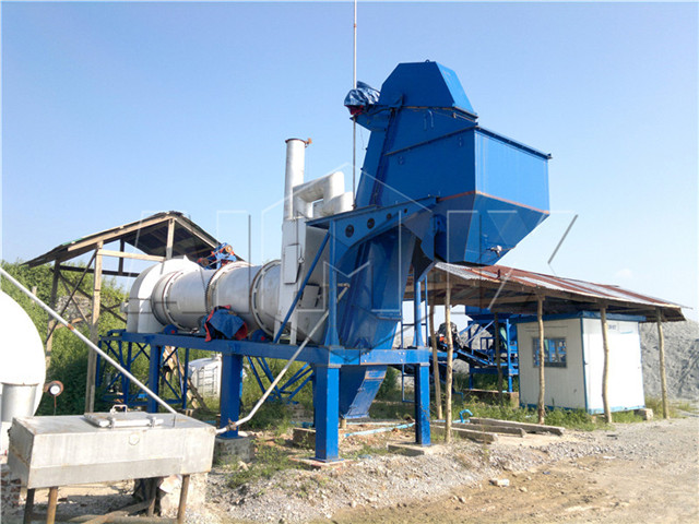 Mobile asphalt mix plant
