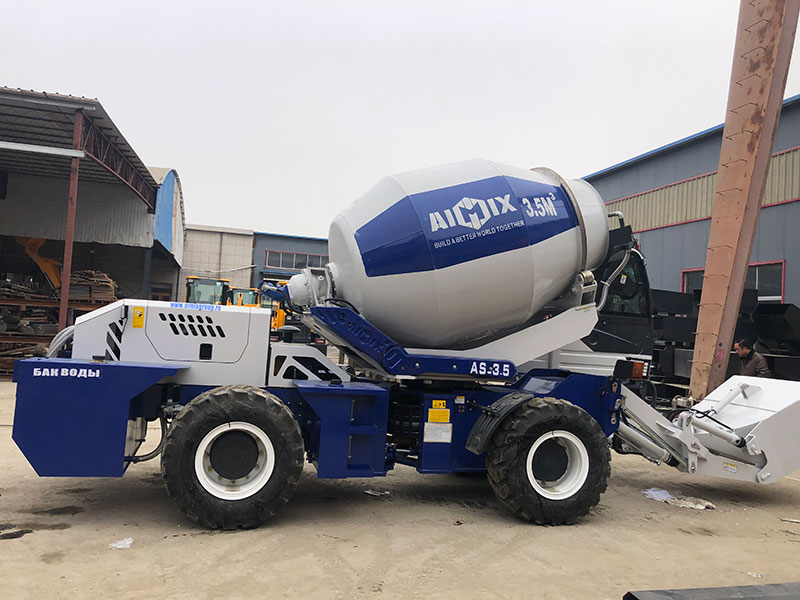 Self-Loading Concrete Mixer In The Factory