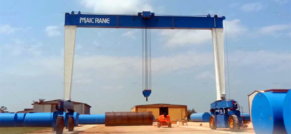 40 Ton Rubber Tyred Gantry Crane for Tanks Handling