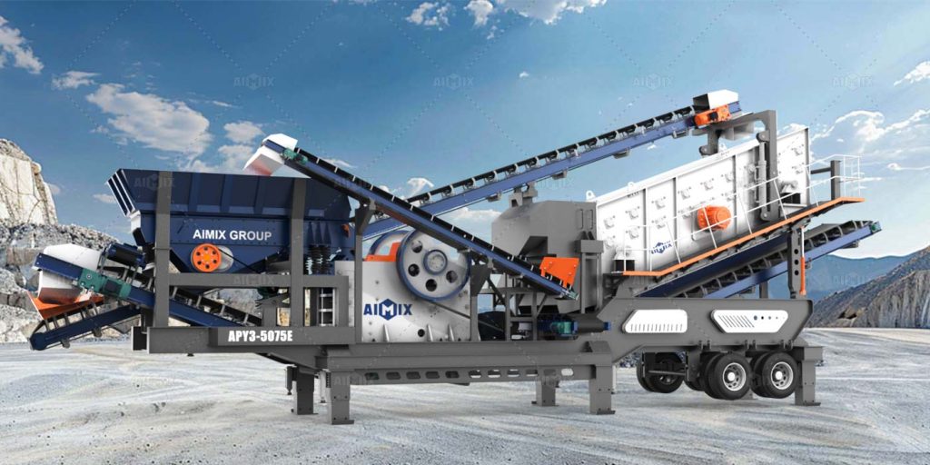 tire type mobile jaw crusher machine Indonesia