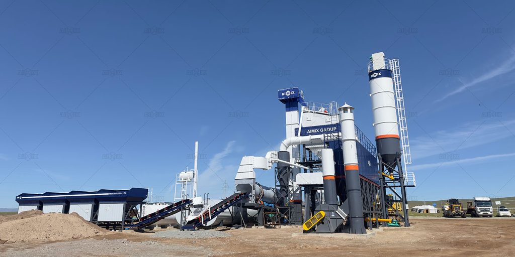 80tph asphalt batching plant stationary for road building in Mongolia